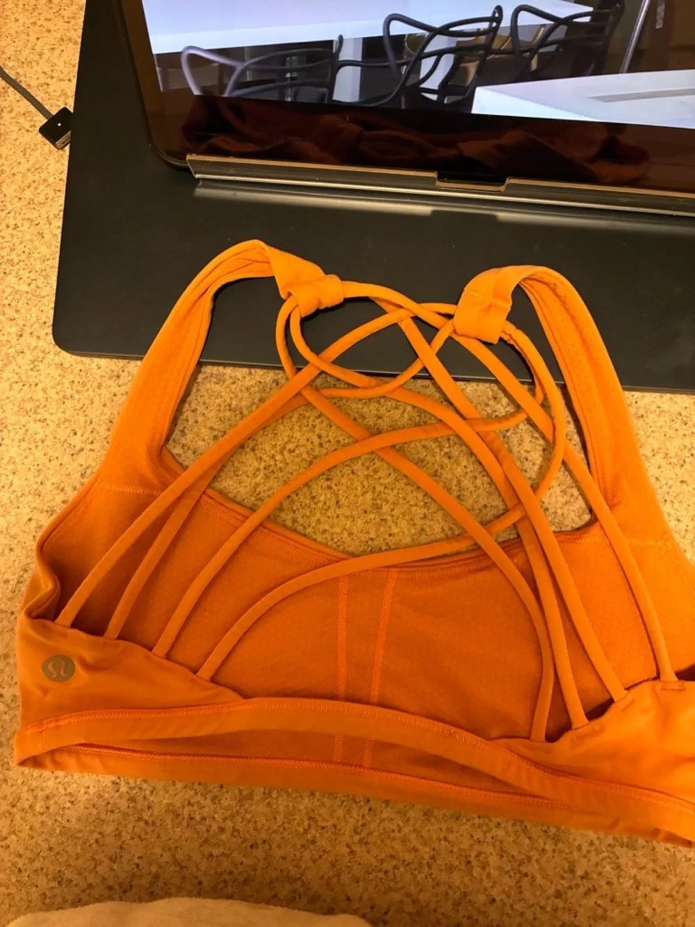 lululemon athletica Strappy Sports Bra in Bright Orange - Picture 4 of 7